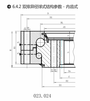 (023系列)雙排球式回轉(zhuǎn)支承內(nèi)齒