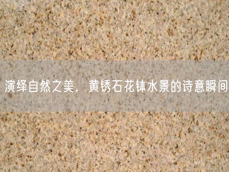 演繹自然之美，黃銹石花缽水景的詩(shī)意瞬間